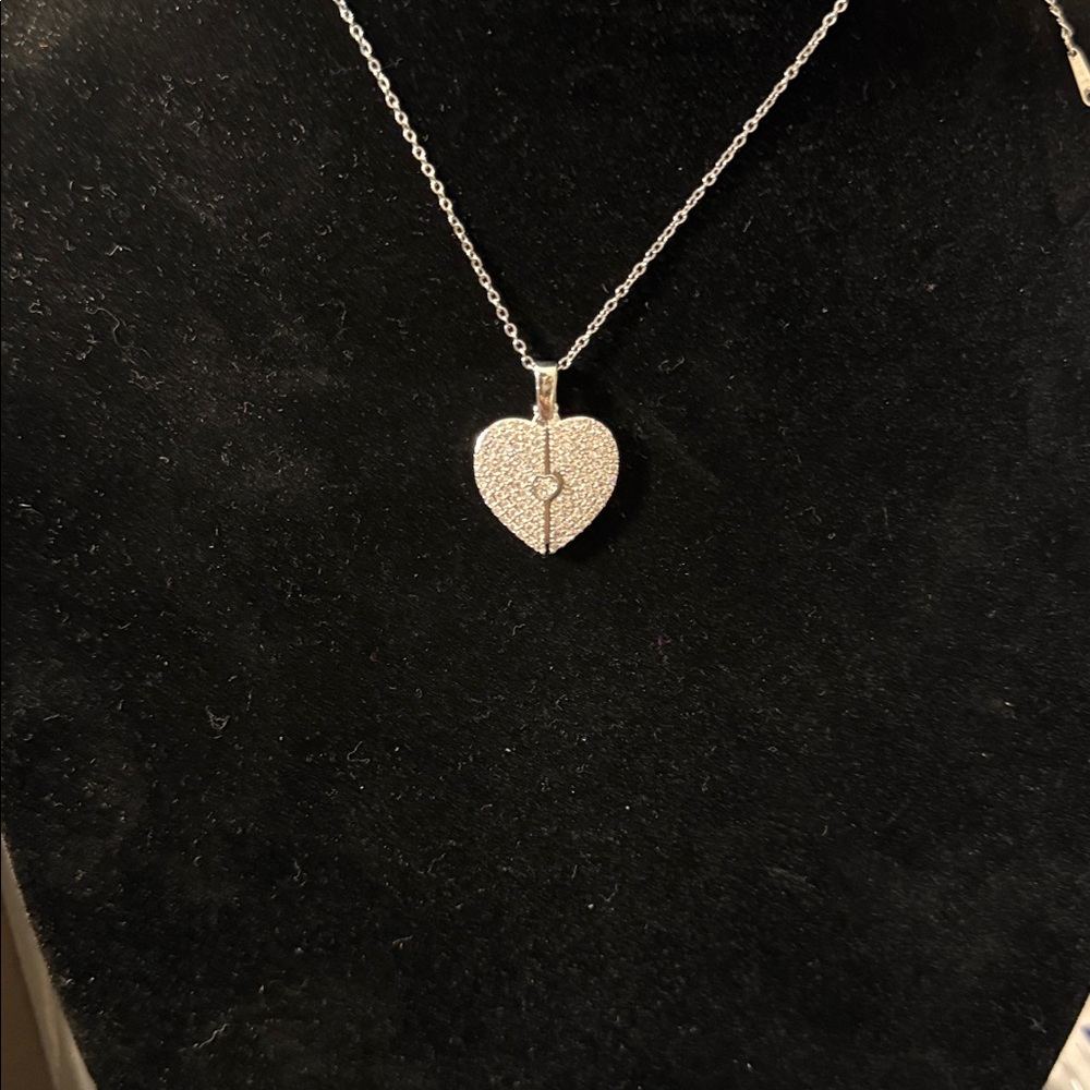 N13. Stainless Steel Open Heart Necklace - New in Box - No Cancels